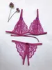 Sexy Set Women Lingerie Lace Strappy Push Up Bra Erotic Porno Femme Wire Free Underwear Bralette Woman Y2302