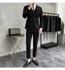 Trajes para hombres Blazers Color sólido Traje formal Negocios Slim Novio Fiesta de bodas Conjunto de tres piezas Hombres