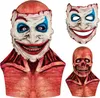 Feestmaskers Halloween masker Halloween Horror Split Face Drag Ball beangstigend enge rekwisieten Carnival Party Adult Supplies 230206