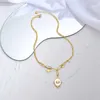 Hanger kettingen 2021 populaire nieuwe 14k ingelegde shell parel ketting zonster decoratie ketting combinatie hanger dames strandstijl sieraden g230206