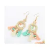 Dangle Chandelier Bohemina Fashion Jewelry Earrings Hoop Colorf Beaded Tassels Drop Delivery Dhhzi