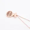 Kedjor 316L Rostfritt stål Lucky Purse Abacus Pendant Charm Chain Choker Halsband för kvinnor Fashion Fine Jewelry San806