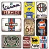 Motorolja gas racing tenn sjunger team märke vintage metall tennskylt garage tillbehör retro man grotta vägg dekoration plattor vägg klistermärken storlek 30x20 cm w01