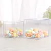 Cadeau cadeau 24pcs mini boîtes carrées transparentes bonbons transparents noël macaron emballage stockage 230206