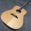 Custom-Gitarre, Decke aus massiver Fichte, Griffbrett aus Ebenholz, Zargen und Boden aus geflammtem Ahorn, hochwertige 41-Zoll-Akustikgitarre