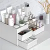 Cajas de almacenamiento Organizador de maquillaje de gran capacidad para caja de maquillaje cosmética Cajón de esmalte de uñas de caja de escritorio