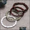 Beaded Strands Handmade Wooden Beaded Charm Bracelets Jewelry For Men Women Bangle Party Club Fashion Accessories 1838 T2 Drop Deliv Dhp9J