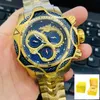 Undefeated Mens Watches Reserve Venom Luminous Chronograph Stainless Steel Luxury Watch Invicto Reloj De Hombre Dropshipping