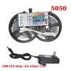 Strisce LED Rgb Strip Light 5050 5M 10M Ip20 LED Nastro nastro flessibile Mini controller Ir Set di adattatori DC12V Luci di consegna a goccia Ligh Dhcsh