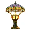 Lampes de table de style européen de luxe grand salon chambre bar comptoir hall décoration Tiffany antique libellule lampe en verre
