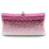 Evening Bags Pink Crystal Day Clutches Bridal Bag Women Wedding Party Chain Shoulder Handbag Purse Metal Bridesmaid Clutch WalletEvening