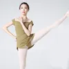 Vêtements de scène adultes jupe de Ballet femmes couleur Pure danse lyrique pratique justaucorps robe côté fendu filles