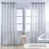 Vorhang 39 98 Zoll Polyester Halbverdunkelung Ösen oben Fensterpaneel Wohnzimmer Schlafzimmer El Voile Drape – Weiß