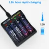 Chargeurs de téléphone portable Chargeur de batterie rechargeable 1.5V AA AAA Li-ion pour batterie aa aaa rechargeable 1.5 avec indicateur LED 230206