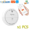 Andere alarmaccessoires Tuya WiFi Smoke Sensor Brandbeveiliging Top Rookinlaat Detector Smokehouse Combinatie Brandalarm Huisbeveiliging Brandweerlieden 230206