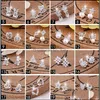 Stud Creative Ear Studs Fashion Snowflake Beer Crystal Rhinestone Pearl Earrings 587 T2 Drop Leverans smycken DHPDS