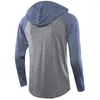 Men's Hoodies 2023 Casual Hooded Shirts Long Sleeve Raglan Henley Jersey Hoodie Shirt Jacquard Knitted Lightweight Top Tees Tshirts