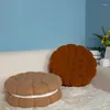 Kudde diameter 48 cm kreativ sammet kex form kontor soffa lumbal support stillasittande andningsbar och fluffig