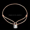 Bangle Luxury Jewelry Love Stainless Steel Bracelet Lock Buckle Ribbon Lace Up Chain Mticolor Adjustable Size Unisex 484 Drop Delive Dh1Fx