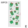 Decorações de Natal 50pcs transparente doces de bolsa plástica biscoito assado para festas de aniversário de festas decorationchristmas decorações shristma