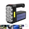 Outras luzes solares lanterna lanterna port￡til LED Pesquisa solar/USB Recarreg￡vel ￠ prova d'￡gua 6GEAR CAM CAM LIGH