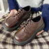 Sukienka British British Brown Buty dla kobiet koronkowe kobiety swobodne buty Niskie damki Wygodne skórzane buty zapatillas bawełniane but 230206