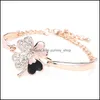 Очарование браслетов Crystal Bangle Buff Letter Love Diamond Inspiration Diwelry