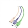 Cables de carga múltiples 3 en 1 Cable micro USB Cable de silicona líquida Carga rápida para tipo C/Android y otros dispositivos móviles HuaWei LG Samsung Note20 S20, etc.