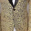 Costumes pour hommes Blazers 3D Jacquard Blazer pardessus mode un bouton Costume spectacle décontracté scène Costume Performance fête vestes 2023