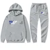 Herrspårar Herrarna Trapstar Hoodie Set Tracksuit Sportswear Men Sweatshirt och Sweatpant Suit Fashion Streetwear Pullover Clothes 230207