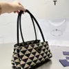 2023 Purses Clearance Outlet Online Sale New Slim Hand Triangle Fabric Diamond Geometric Canvas Simple Atmosphere Armpit Shoulder Women's Bag