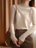 Camisolas femininas Autumn Inverno Chic Sweater Bottom Sweater Fashion Turtleneck Pullover Slim Manga Longa 2023 JUMPER JUNTO MOLO PULL FEMME 230206