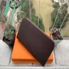 delivery 2019 Fashion Designer Clutch Leather Wallet Double Zip Wallet304D