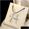 Pendentif Colliers S925 Sterling Sier Couple Collier Version Coréenne Étudiants Masculins Et Féminins Mode Simple Croix Xl1C062 Dr Dhgarden Dh8Jw