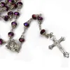 Hanger kettingen Europese mode katholieke sieraden kristal rozenkrans ketting met beker vrouwen kruis