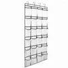 Opbergdozen over de deurschoen Organisator Clear Hanging Rack Stoffen Kastzak 24 Grote mesh -zakken SH SH