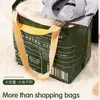 Bag arrangör fällbar shoppingväska återanvändbara eko väskor för grönsaker livsmedelspaket kvinnors shoppare väska stora handväskor tygväskor fickpåse
