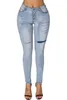 Women's Jeans Blue Washed Fade Skinny 230206