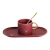Керамические кофейные чашки с нормическим стилем с лонье