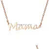 Pendant Necklaces Mama Mothers Day Gift Letter Necklace Series Womens Jewelry Manufacturer Alloy 45Add5Cm Wholesale Drop Deli Dhgarden Dhkdm