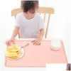 Tapis Pads Table à manger Napperon imperméable à l'eau thermique Tapis pour enfants Sile Épaissir Antidérapant Dîner pour enfants Livraison directe Accueil Gar Dhcjk