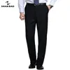 Mens Pants 5XL 6XL 7XL 8XL 9XL Plus Size Pure Color Suit Classic Brand Business Casual Straight Loose Navy Blue 230207