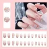 Valse nagels 1 set faux gemengde grootte verbluffend visuele effect luxe kunstmatige pers op nep met lijmkit aankleden