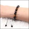 Kralen strengen 8 mm handgemaakte vlecht kralen armband voor mannen modeontwerper natuursteen chakra yoga energie elastische sieraden cadeau dr. Dhbpf