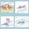 Stud Bow Earring Korean Jewelry Diamond Earrings Crown Colorf i Mtiple Colors Drop Delivery Dhztn