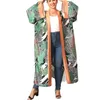 Traje de baño para mujer, Kimono, vestido tipo pareo, cárdigan para mujer, batas de manga larga, traje de baño, estampado a la moda, bohemio, para vacaciones en la playa