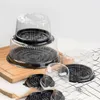 Bakeware Alets 10pcs 8/6/4/3 inç Şeffaf Kek Kutusu Plastik Kutular Ambalaj Açık Cupcake Muffin Dome Tutucu Kılıfları Düğün