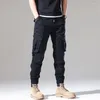 Jeans pour hommes Streetwear créateur de mode hommes grande poche élastique décontracté Cargo pantalon Hombre Hip Hop Joggers salopette Denim pantalon