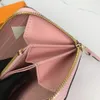 New ZIPPY WALLET Designer Womens Bicolor Flower Empreinte Leather Card Holder Organizer Long Wallet Coin Purse Key Pouch Pochette Cles M80402