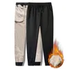 Herenbroek Winter Fleece Casual Warm Dikke Dikke Druis Gedrukte Zweet Fashion Drawing Plush Thermal Trousers Jogger 5xl 230206